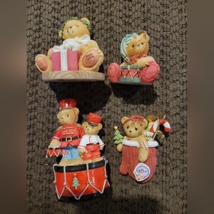 Set of 4 Christmas Cherished Teddies